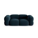 Divano blu scuro con rivestimento in velluto 210 cm Loretto – Cosmopolitan Design