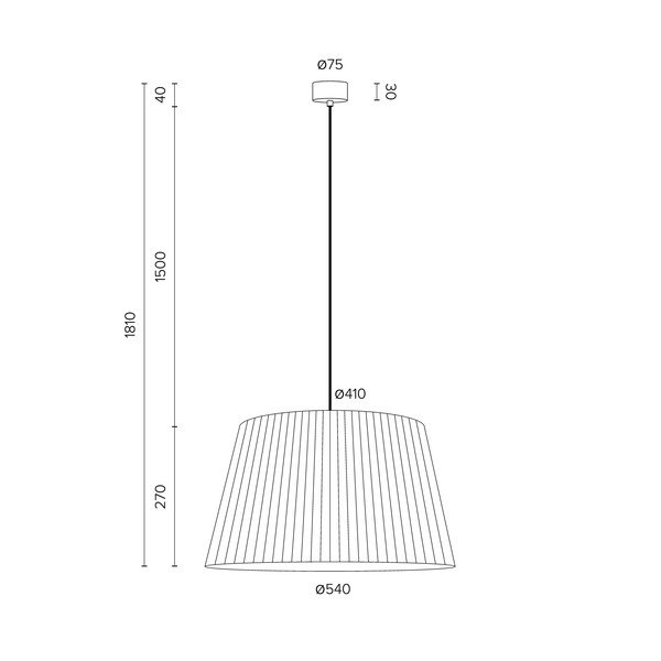Lampada a sospensione beige Kami, ⌀ 34 cm - Sotto Luce-image-1