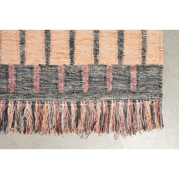 Tappeto rosa/color pesca in cotone 160x230 cm Hampton – Dutchbone-image-4