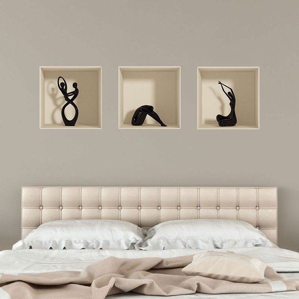 Set di 3 adesivi con effetto 3D Statue africane - Ambiance-image-1