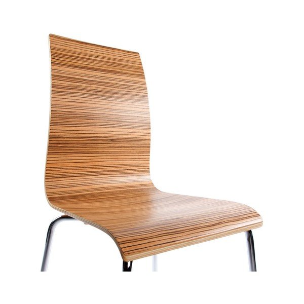 Sedia da pranzo con seduta in legno chiaro Classic Zebrano - Kokoon-image-3