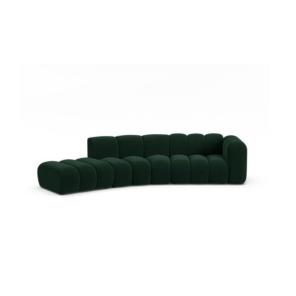 Divano angolare in verde scuro (con penisola a destra) Lupine – Micadoni Home