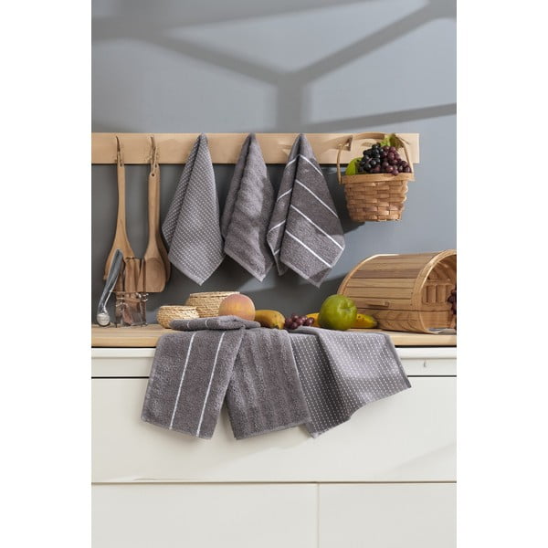 Set di strofinacci in cotone 6 pz 30x50 cm Sofya – Foutastic-image-2