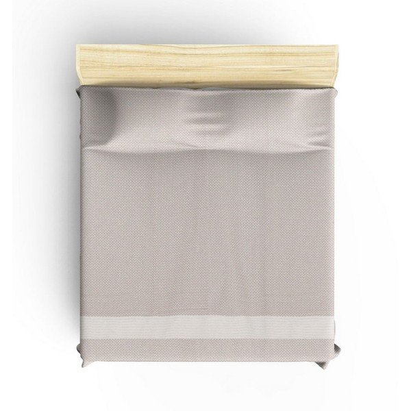 Copriletto in cotone beige per letto matrimoniale 230x200 cm Seritli - Mijolnir-image-2