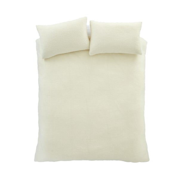 Biancheria da letto matrimoniale crema in bouclé 200x200 cm Cosy - Catherine Lansfield-image-2