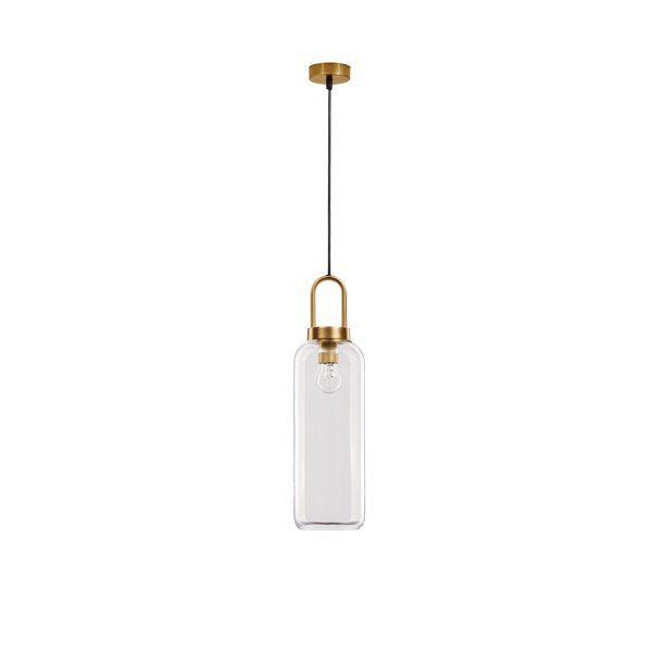 Lampadario color ottone in vetro con paralume in vetro ø 15,5 cm Irvine – Nova Luce