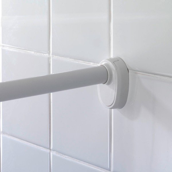 Consolle di colore argento con forma curva per tenda da doccia - Wenko-image-2