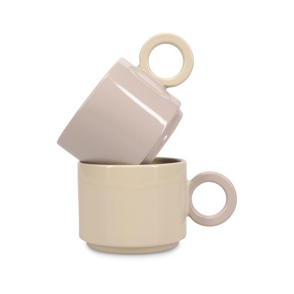 Tazza beige in gres 280 ml Lou – ONA-image-2