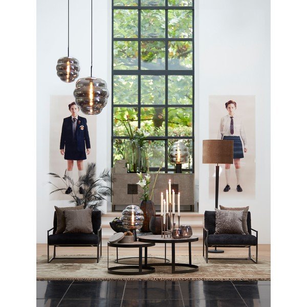 Set di 3 scatole decorative in pelle con coperchio Kae - Light & Living-image-1