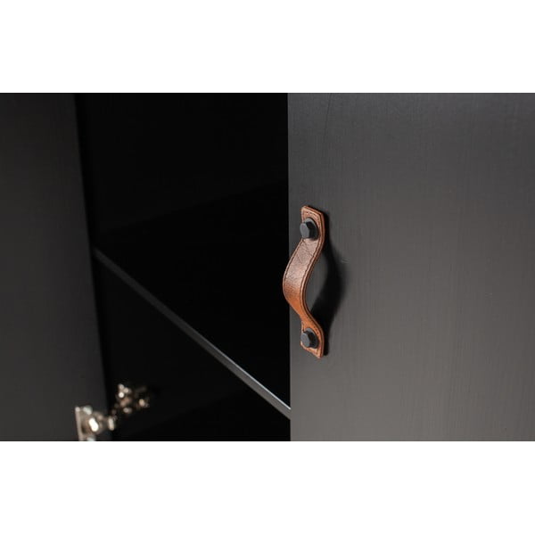 Armadio in pino nero 94x180 cm Dian - WOOOD-image-1