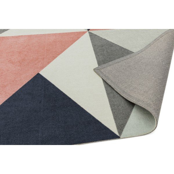 Tappeto rosa e grigio Riley Carisso, 200 x 290 cm - Asiatic Carpets-image-1