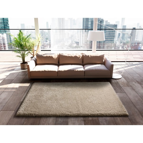 Tappeto beige 150x80 cm Shaggy Reciclada - Universal-image-1