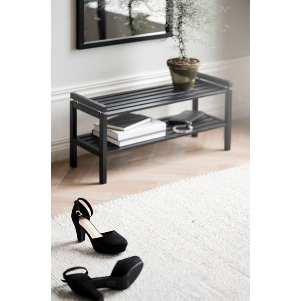 Scarpiera nera in rovere Ull Confetti - Rowico-image-2