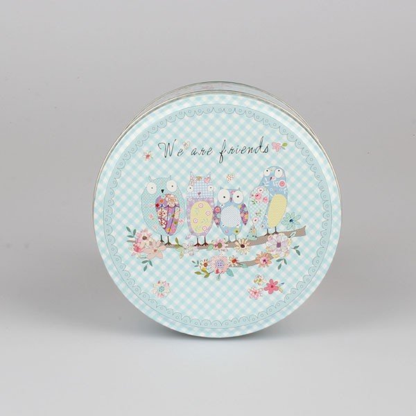 Modrá plechová dóza Dakls Sweet Pastel, ⌀ 17 cm