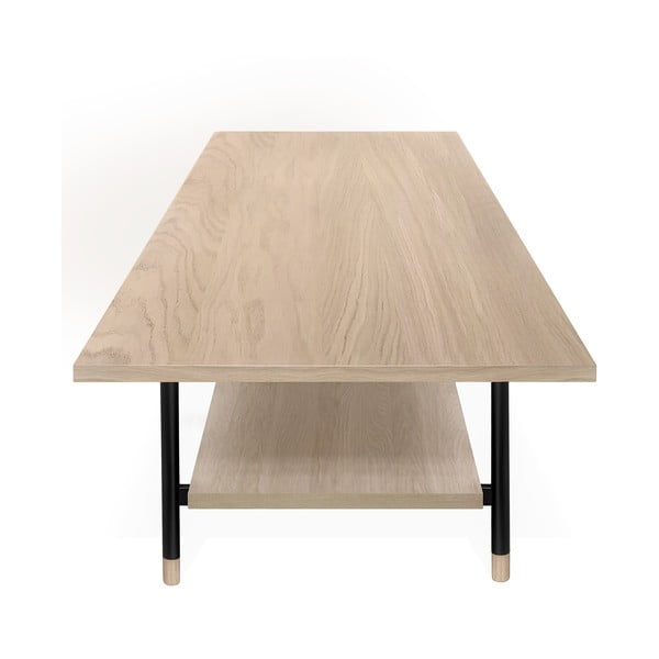 Tavolino con piano in rovere decorato in colore naturale 60x120 cm Jugend - Woodman-image-2