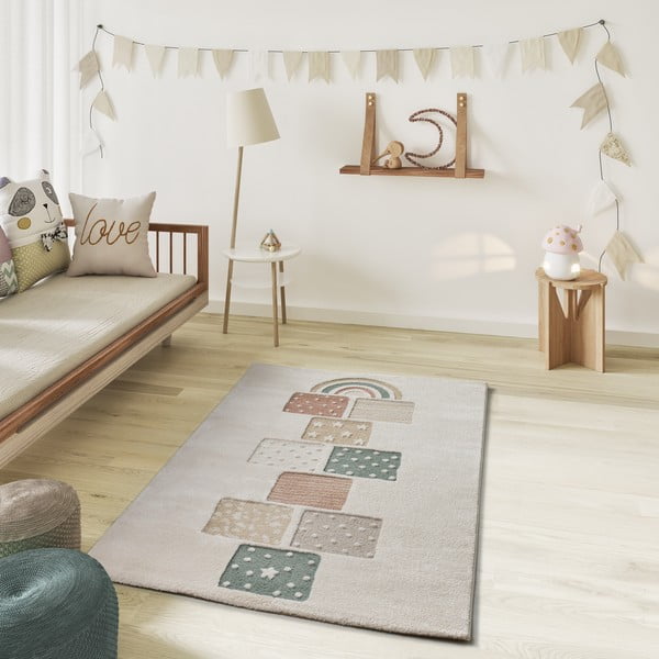 Tappeto da gioco per bambini beige 120x170 cm Clown – Universal-image-1