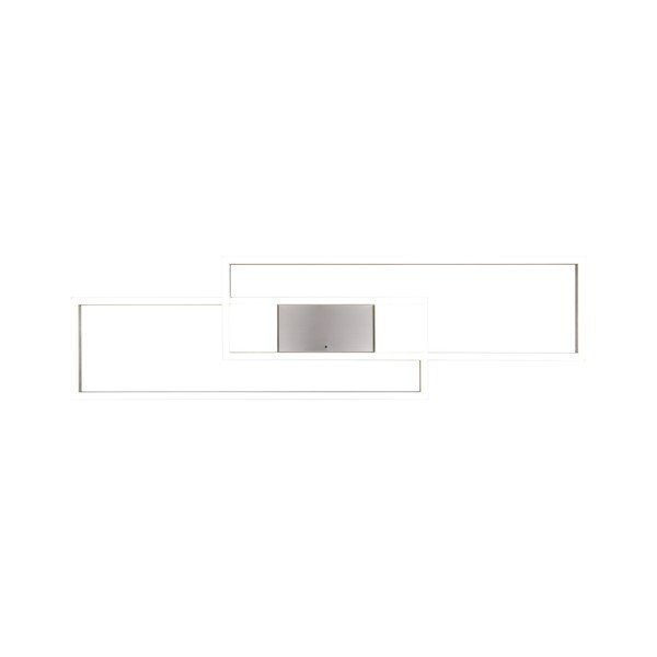 Plafoniera a LED dimmerabile con telecomando in argento 28x100 cm Albany - Trio-image-4