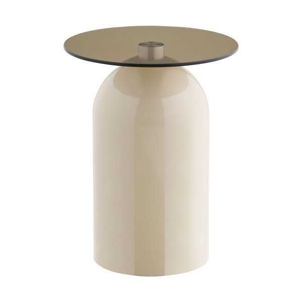 Tavolino rotondo con piano in vetro ø 40 cm Ravello – House Nordic-image-2