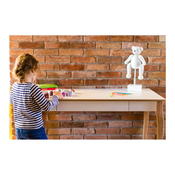 Scrivania bianca, lunghezza 105 cm Lillo - Ragaba-image-4