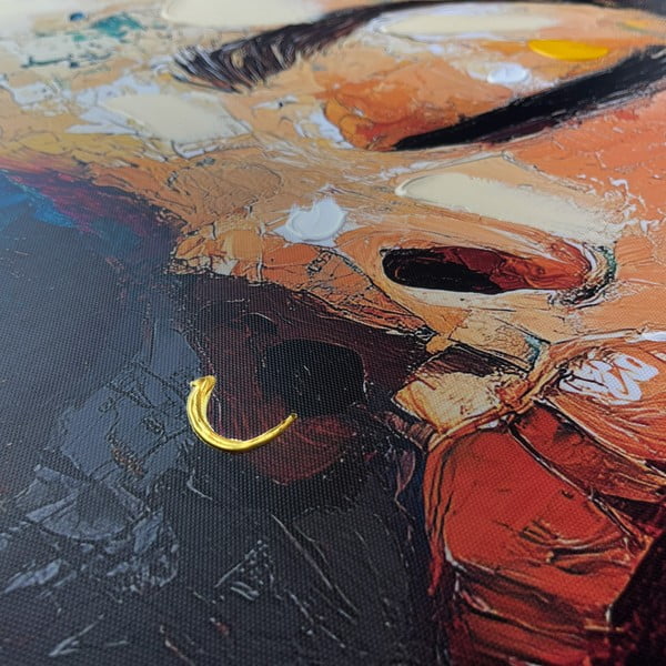 Quadro con elementi dipinti a mano 70x100 cm Vivian – Styler-image-2