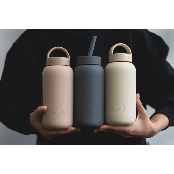 Bottiglia bottiglia da viaggio marrone chiaro 500 ml Desert Rose – Muuki-image-3