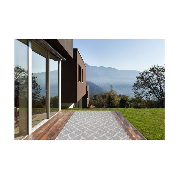 Tappeto grigio per esterni , 130 x 190 cm Rete - Floorita-image-4