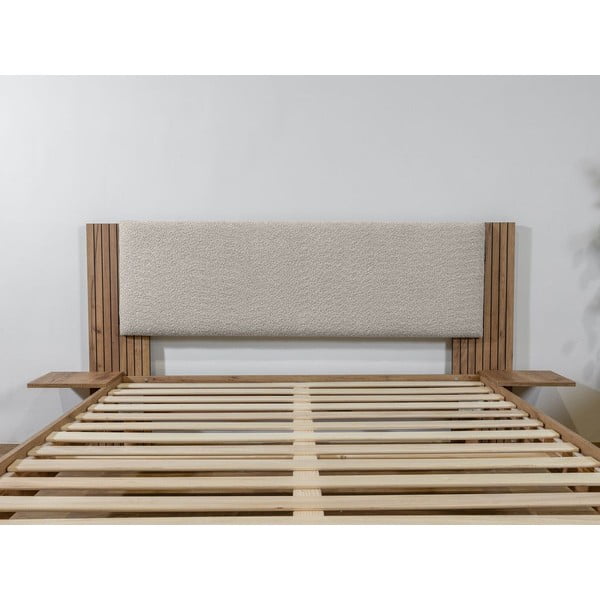 Letto matrimoniale in grigio chiaro con rete inclusa 160x200 cm Lior – Bobochic Paris-image-3