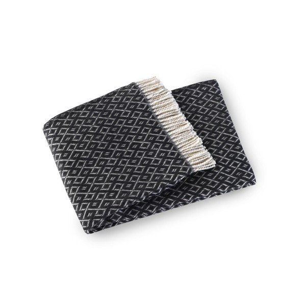 Plaid grigio scuro con contenuto di cotone , 140 x 180 cm Agave - Euromant