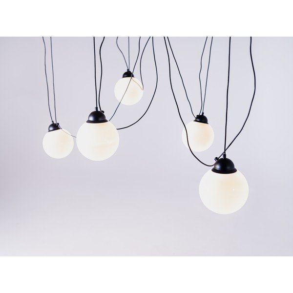 Lampadario nero con paralume in metallo Popo - CustomForm-image-3