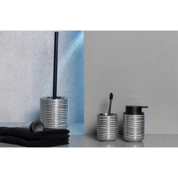 Tazza per spazzolino da denti in ceramica argento Vilalba - Wenko-image-4