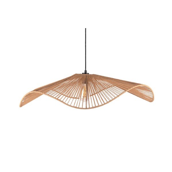 Lampadario di colore naturale in metallo con paralume in carta lavorata ø 80 cm Sombra – Leitmotiv