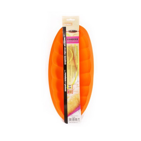 Oranžová silikonová forma na vánočku Orion Twist, 38 x 15 cm-image-2