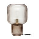 Lampada da tavolo marrone con paralume in vetro (altezza 42 cm) Pirum - Hübsch