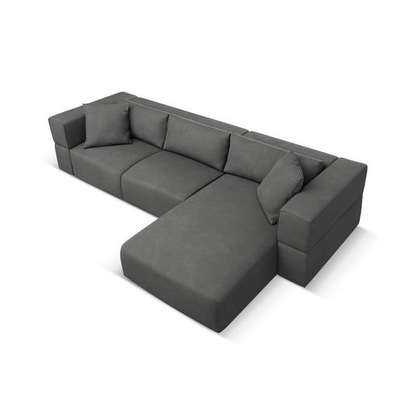 Divano angolare grigio scuro, angolo destro Esther - Milo Casa-image-3