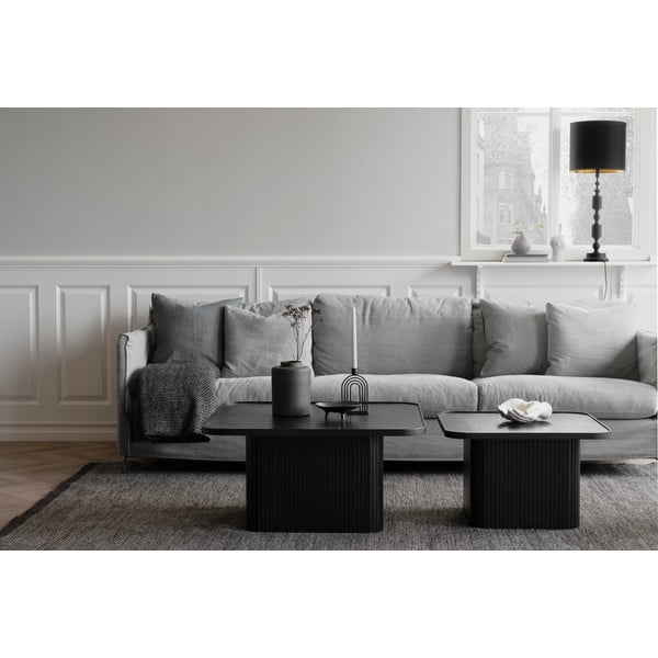 Tavolino in rovere nero 80 x 80 cm Sullivan - Rowico-image-2