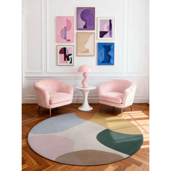 Tappeto rotondo in lana tessuto a mano ø 160 cm Hackney Clarissa – Ted Baker-image-1