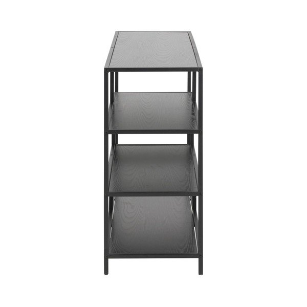 Libreria nera in frassino 114x78 cm Seaford - Actona-image-3