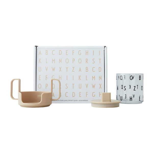 Tazza per bambini beige Cresci con la tua tazza Grow with Your Cup - Design Letters-image-2