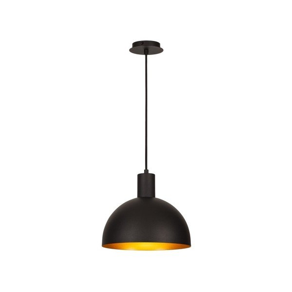 Lampada a sospensione nera con dettaglio dorato Ochy - Homemania Decor