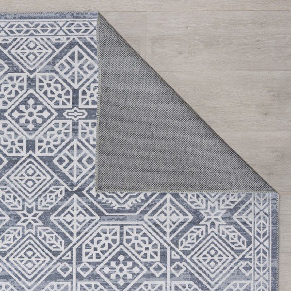 Tappeto lavabile grigio 200x290 cm FOLD Cora - Flair Rugs-image-2