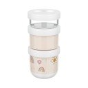 Portapranzo per bambini beige in plastica 3 pz Sunshine & Rainbow – Mepal