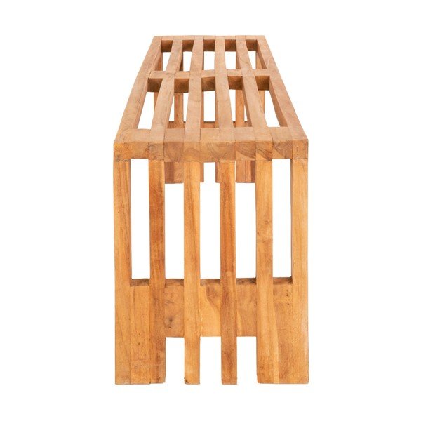 Panchina da giardino in legno di teak , 140 x 35 cm Benidorm - House Nordic-image-4