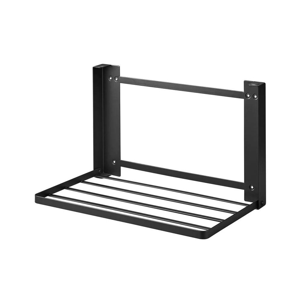 Mensola da bagno da parete nera opaca in acciaio Tower – YAMAZAKI | Mensole per il bagno