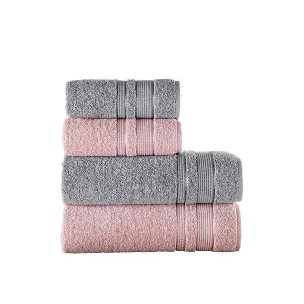 Set di 4 asciugamani in puro cotone Ipeksi Lydia - Cotton Pure