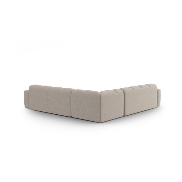 Divano con penisola beige Lisa - Micadoni Home-image-4