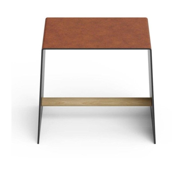 Sgabello marrone cognac in metallo Bull – LIND DNA