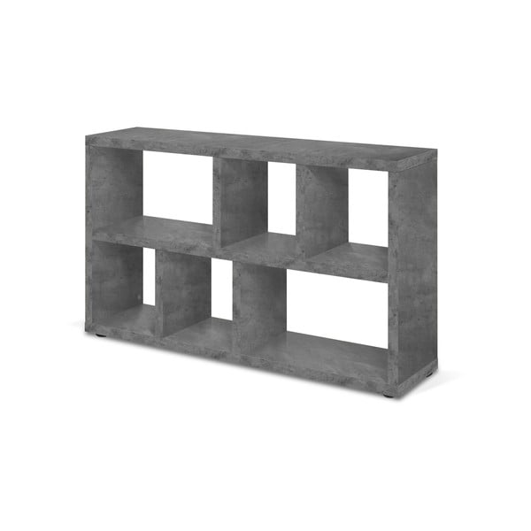 Libreria grigia effetto cemento 150x83 cm Berlin - TemaHome-image-3