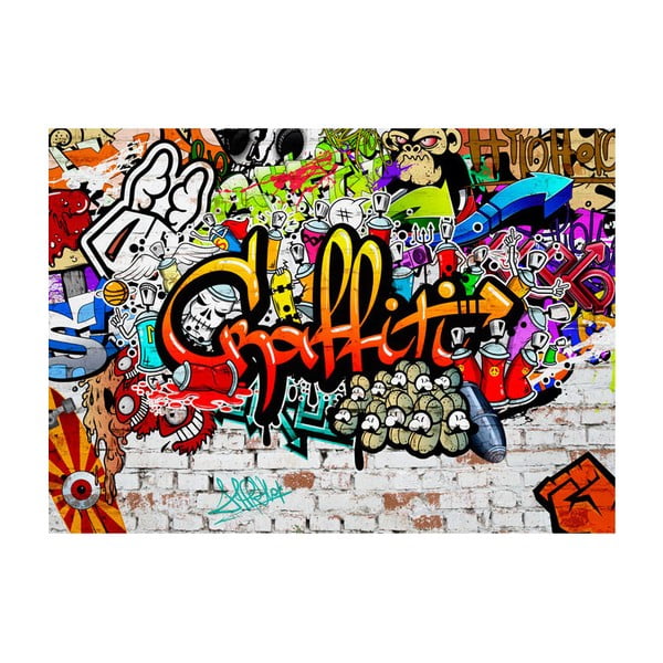 Carta da parati 400 cm x 280 cm Colourful Graffiti - Artgeist