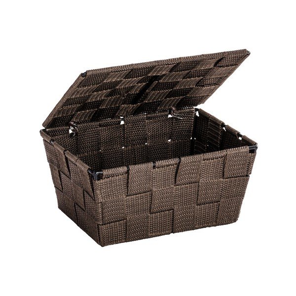 Cestino marrone con coperchio , 14 x 19 cm Adria - Wenko