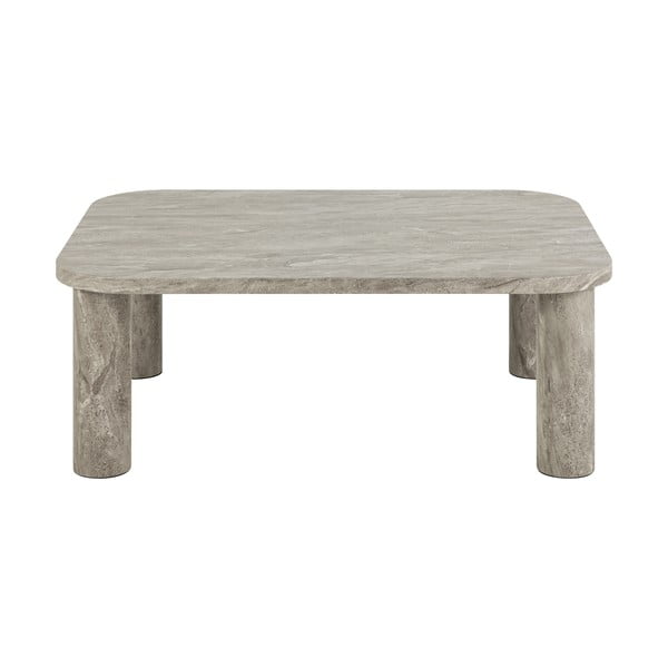 Tavolino grigio chiaro effetto marmo 75x100 cm Solano - Actona-image-3